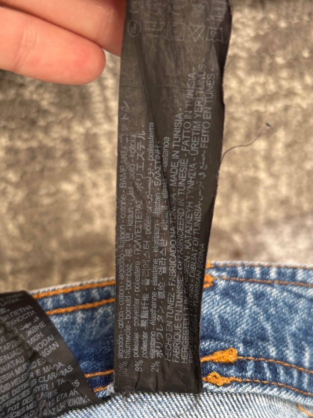 Zara Blue Wide-Leg Flare Jeans - Picture 8 of 8